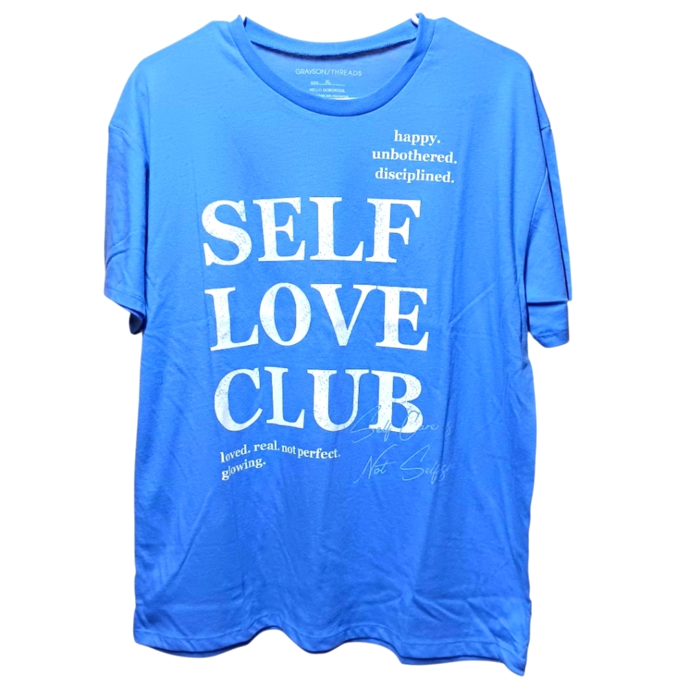 Grayson Threads Hello Gorgeous Self Love Club Tee NWT